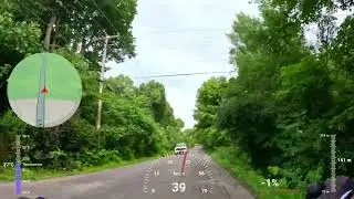 Descending Rigaud  from 228 meters to 75 meters full speed with Telemetry