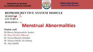 Menstrual Abnormalities