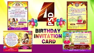 4 Odia Birthday Invitation PSD
