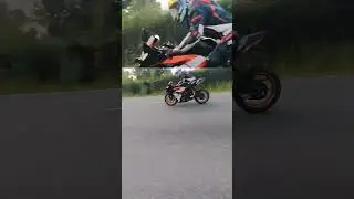 KTM RC390 cornering KneeDragging Elbow Down
