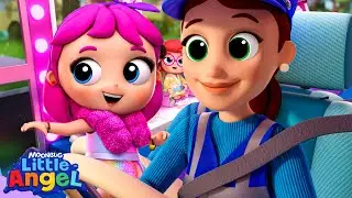 Wheels on the Bus Party Time! | Little Angel | 🚌Wheels on the BUS Songs! | 🚌Nursery Rhymes