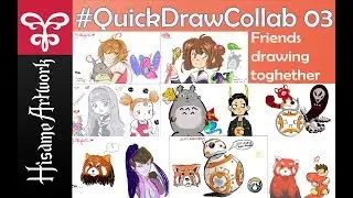 #QuickDrawCollab 03 | Live stream art event | Jun Fender - GnagnaOnni - Hellenor