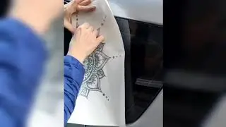 How to apply car mandala decal