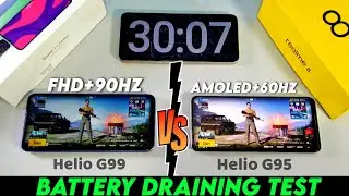 Redmi 11 Prime Vs Realme 8 PUBG Battery Draining Test | Helio G99 Vs Helio G95 Battery Draining