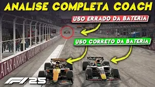 F1 25 - An&aacute;lise completa da corrida! Como melhorar o uso do ERS (bateria) + dicas de const&acirc;ncia !