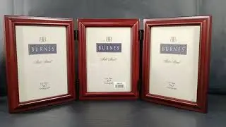 Vintage Burnes of Boston 3 Collage Dark Wood Picture Frame