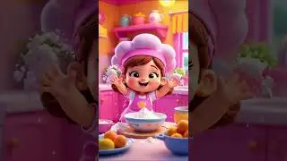 cute girl making a cake 🎂🤩#cartoon #animation #rahulwonderzone
