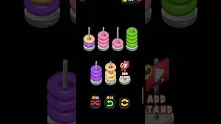 Hoop stack colour ring short puzzle game with new game with #puzzle #gaming 😎😎😎😎😈😈😈😊💖💖💖🎉🎉🎉🎉