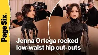 Jenna Ortega rocked low-waist hip cut-outs on Golden Globes red carpet