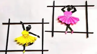 How To Make Paper Dancing Doll Wall Hanging Easy Paper Decoration Wall Hanging Creative Craft 