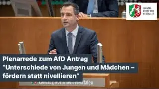 Plenarrede zum AfD Antrag &ldquo;Unterschiede von Jungen und M&auml;dchen &ndash;  f&ouml;rdern statt nivellieren&rdquo;