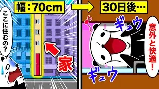 世界一窮屈な家に住むとどうなるのか？～実在する激狭住宅３選～【アニメ】