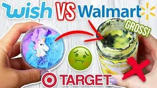 TARGET SLIME VS WALMART SLIME VS $1 WISH SLIME! Which is Worth it?!?
