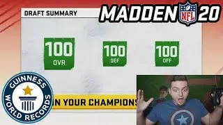 New HIGHEST Rated Draft Record in Madden 20