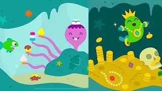 Sago Mini Under Water Level Fish Fun Finding Treasure Eating Ice Cream Playing With Turtles Whales