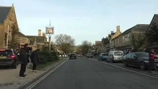 Driving On High Street & Leamington Road, Broadway, Worcestershire, England 29th December 2021