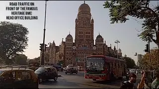 Road Traffic on Front of the Famous Heritage BMC Head Office Building
