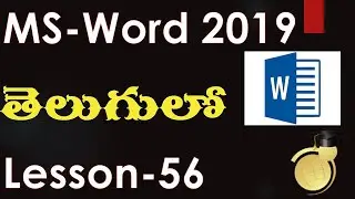 quick parts and auto text in msword document in telugu- MS office 2019 - Lesson 56
