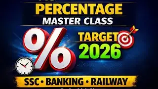 &ldquo;Percentage Master Class &ndash; Target 2026&rdquo; By Aashish Sir #percentage #previousyearquestions #sscexam 