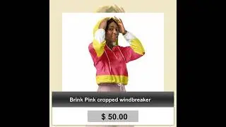 Brink Pink cropped windbreaker