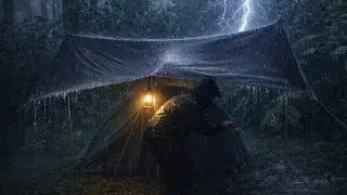 THE SOUND OF RAIN IS SOOTHING💯 SOLO CAMPING IN THE MIDDLE OF A DENSE FOREST‼️