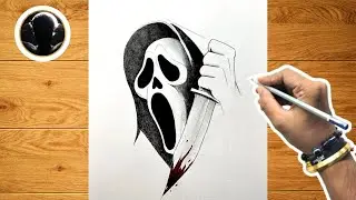 Scary Ghost Face Drawing | Quick & Easy Tutorial 