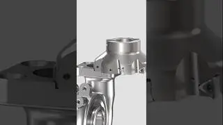 Industries - TurbochargerHousing - Low-chatter tools for low-rigidity machining #shorts #cnc
