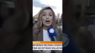 'IH, GAGUEJOU!?' Rep&oacute;rter da RIC TV Maring&aacute; se COMPLICA durante reportagem #shorts #TV