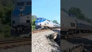 Amtrak P063 at Lyons NY crossing
