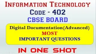 Digital Documentation | class 10 information technology important questions 2024