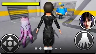 WEDNESDAY POLICE FAMILY PRISON RUN ESCAPE ! (Obby) Roblox 