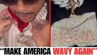 Max B COPS Diamond Chain From Avianne Jewelers Says ''Make America Wavy Again''