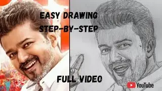 Thalapathy Vijay Jana Nayagan Drawing | Simple Pencil Sketch | Uncut Real-Time Drawing | DewynDinesh