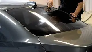BMW 5  sedan - Bakruta Solfilm montering - Rear window tinting