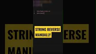 C Program to Manually Reverse String 😲