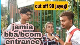 Jamia BBA/bcom entrance asking students About cut off.