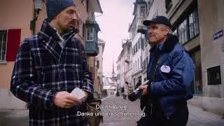 NoBillag Nein -Trottoir