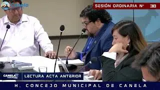 CONCEJO MUNICIPAL DE CANELA Sesión Ordinaria N°38 Lunes 15 Diciembre 2025