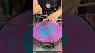 Rainbow Galaxy Crepe - Thai Street Food #shortsvideo