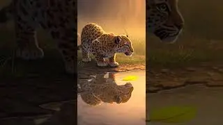 🍃 The Leopard and the Drifting Leaf #shortsfeed #shorts #viralshorts