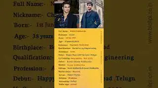 Nikhil Siddhartha | 🔥🔥🔥 | Biography #shortvideo #shorts #youtubeshorts #viral #short #trending