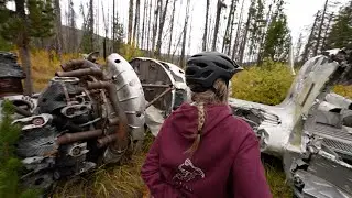 Mountain Biking to the WWII Bomber at Loon Lake