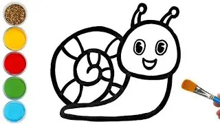 Snail Drawing for Kids 🐌 | Easy Snail Drawing & Coloring | Cute Animal Art for Beginners