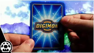 Ich packe verschiedene Digimon Karten aus.