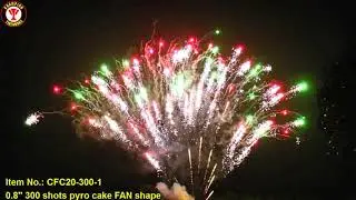 Item No.: CFC20-300-1  0.8'' 300 shots pyro cake FAN shape