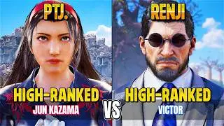 Tekken 8 – PTJ (Jun Kazama) vs RENJI (Victor) – T8 High Level Gameplay