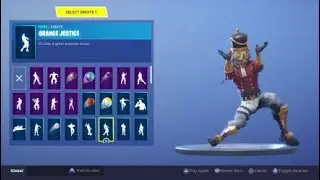 Fortnite crackshot showcased with 35 emotes.