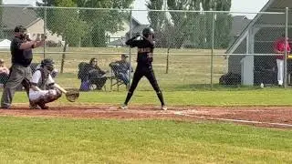 Ryden Nixon connects for 18U AA Lloydminster Pirates