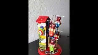 Tin Wind Up Animal Bear Carousel Collector Toy