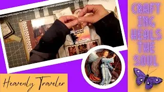 Making pretty pages for Angel Therapy junk journal! | JUNK JOURNALING HEALS THE SOUL PT 4